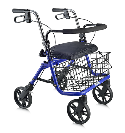 Evolution Series 4 Wheeled Rolling Walker Rollator with Large Front Basket Blowout - Senior.com Rollators